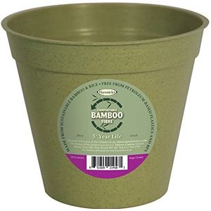 Haxnicks Indoor & Outdoor Duurzame Bamboe Vezels Plantenpot | 8 Inch Diameter | Salie Groen |Pot190101