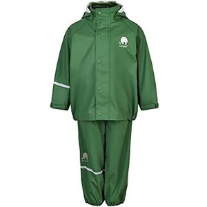 Celavi Basic Regenkleding Set-Solid Pu Regenjas, Elm Groen, 8-9 jaar