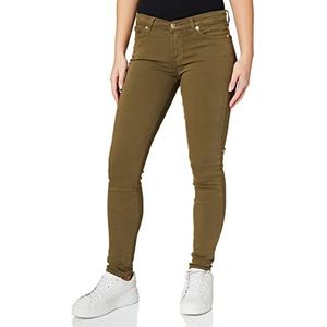 7 For All Mankind Dames De Skinny Casual Broek, Groen, 27W