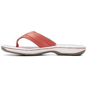 Clarks Breeze Sea Flip Flop, dames, veelkleurig, 42 EU, Bright Coral Synthetic, 35.5 EU