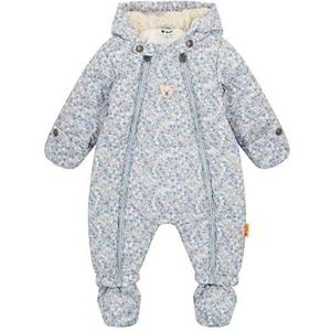 Steiff Sneeuwpak EU maat 56 kasjmier blauw, warme winteroverall, met capuchon, ideaal voor sneeuw en outdoor, skipak voor kinderen, wasmachinebestendig