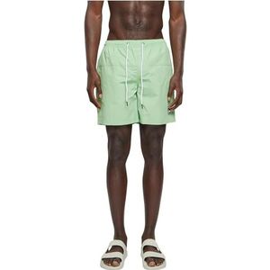 Urban Classics Heren zwembroek Block Swim Shorts, zwembroek voor mannen, sneldrogend, verkrijgbaar in vele kleurvarianten, maten XS-5XL, Vintagegreen, XXL