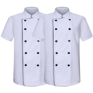 MISEMIYA 2-pack kookjas voor heren KZ-2-8421B, wit 21, 4XL