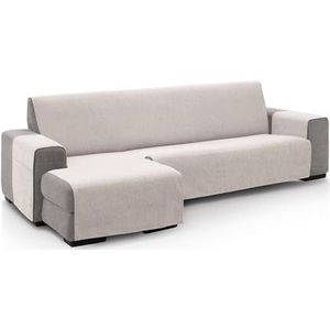 ECOMMERC3 Chaise longue-bankhoes voor linkerarm, rugleuning 240 cm, bekleding voor chaise longue, natuurlijke kleur, zacht, 100% Made in Spain