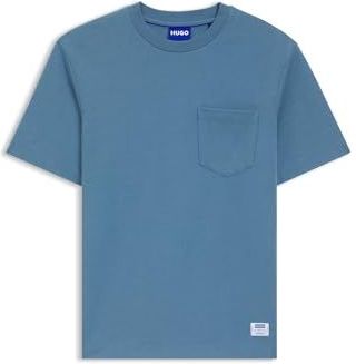 T-shirt van katoenen jersey met opgezette zak en logolabel