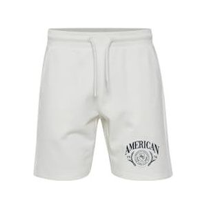 AMERICAN COLLEGE USA Uniseks bermuda shorts voor jongens en meisjes, wit, 12 Jaar