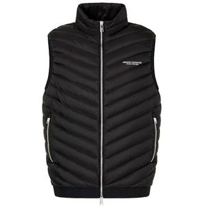 Armani Exchange Heren Essential, Milano/New York, Double Face Down Vest Jet Set/Deep Navy, XL, Jet Set/Deep Navy, XL
