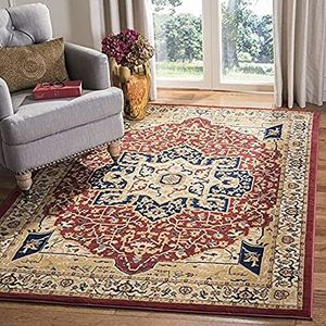 Safavieh 1590 – 4011 – 5 Westminster Area tapijt hardware PU/polypropyleen, rood/crèmekleurig 160 x 228 cm