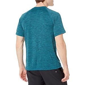 Amazon Essentials Men's Sneldrogend zwemshirt met korte mouwen (UPF 50), Donker blauwgroen, XS
