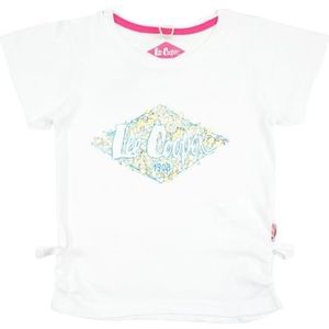 Lee Cooper Maglietta Ragazza T-shirt met korte mouwen voor meisjes, blanc, 8 Jaar