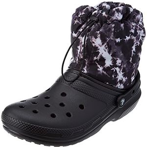 crocs Classic Lined Neo Puff Tie Dye Boot Zwart Croslite