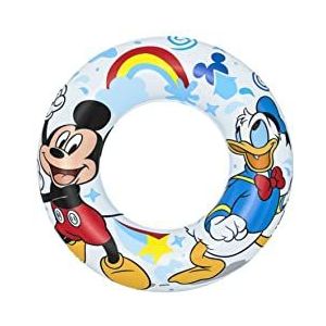 BESTWAY - Mickey Roadster Racer zwemband - Opblaasbaar - 91004 - Multicolor - Plastic - 11 cm diameter - Speelgoed voor kinderen en volwassenen - Buitenspel - Zwembad - Vanaf 3 jaar