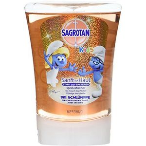 Sagrotan No-Touch Kids Navulling, grappmaker, grapefruit, drakentemmen, gemakkelijk gemaakte editie, zeepdispenser en handzeep voor kinderen, 250 ml