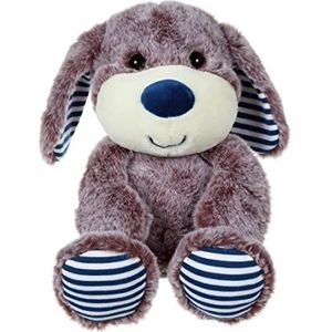GIPSY TOYS - knuffel ""Les Marinières"" 24 cm bruine hond blauwe strepen - knuffel voor kinderen - bruin, blauwe strepen 071604