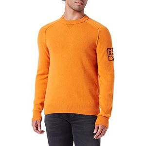 BOSS Heren Knitwear Knitted_Sweater, Open Oranje, XL