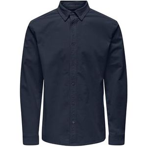 ONLY & SONS heren shirt met lange mouwen, navy blazer, L