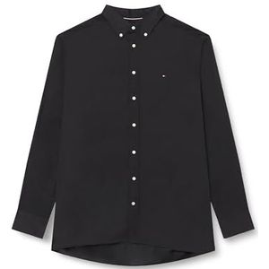 Tommy Hilfiger Heren BT - CORE Flex POPLIN RF Shirt L/S Shirt, zwart, 5XL, Zwart, 5XL grote maten