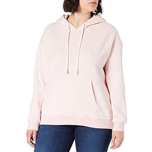 Urban Classics Damestrui met capuchon Color Melange Hoody, Basic sweatshirt met capuchon voor vrouwen in 2 kleuren, maten XS - 5XL, roze melange, 5XL
