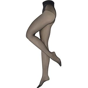 Nur Die Goodbye Energy 20 DEN, lichte ondersteuning, voorkomt loopmazen, transparante matte fijne panty ontlast de benen, comfortabele tailleband voor dames, zwart, 44-48