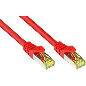 Good Connections RJ45 Ethernet LAN-patchkabel met cat. 7 ruwe kabels en vergrendelingsbescherming RNS, S/FTP, PiMF, halogeenvrij, 500MHz, OFC, 10 Gigabit geschikt (10/100/1000/10000/10000-Base-T
