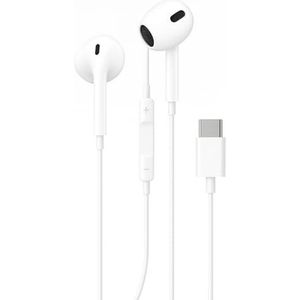 GC GLOBALCOMMERCE USB-C hoofdtelefoon met microfoon en volumeregeling | USB-oordopjes met kabel compatibel