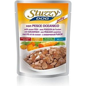 Stuzzy Dog Jelly oceaanvis, hondenvoer nat in gelei, 24 zakken x 100 g