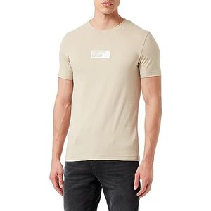 Calvin Klein Jeans S/S T-shirts voor heren, Beige (Plaza Taupe), XS