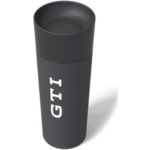 Volkswagen 3A5069604A Thermobeker drinkbeker GTI Design drinkfles Logo belettering, 485ml, roestvrij staal, zwart