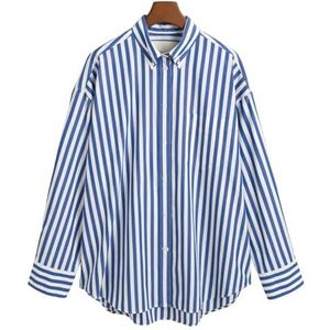 OS Striped Classic POPLIN BD Shirt, Clear Blue., 36