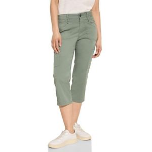 STREET ONE Sportieve 3/4 cargobroek, Dry Salvia Green, 34W x 22L