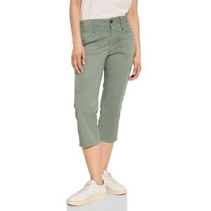 STREET ONE Sportieve 3/4 cargobroek, Dry Salvia Green, 40W x 22L