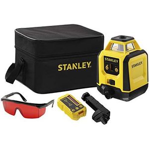 STANLEY STHT77616-0 Rotatief laserniveau met behuizing, bril, lens, detector en houder.