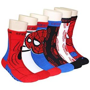 Super Hero Adventures Spider-Man Boys 6 pack Socks with Grippers (Baby/Toddler)