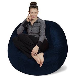 Sofa Sack XL-De nieuwe comfortervaring zitzak met traagschuimvulling, perfect om te relaxen in de woonkamer of kinderkamer, fluweelzachte velours bekleding in donkerblauw