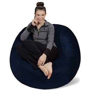 Sofa Sack XL-De nieuwe comfortervaring zitzak met traagschuimvulling, perfect om te relaxen in de woonkamer of kinderkamer, fluweelzachte velours bekleding in donkerblauw