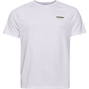 Superdry Train Active SS Tee Herenhemd, Wit, S