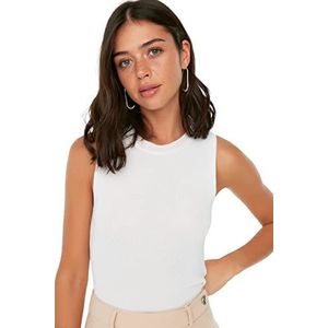 Trendyol - Twoss21Bz0098 - Blouse - Groen - Ronde Hals - Crop