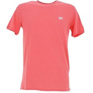 Teddy Smith Heren T-shirt The Tee 1 MC Pop Coral China Maat L, Pop Coral China, L