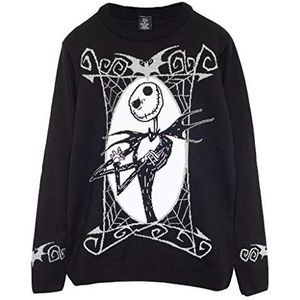 Disney The Nightmare Before Christmas Jack Portrait Gebreide trui, Volwassenen, XS-5XL, Schwarz, Officiële Koopwaar