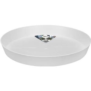 Elho Loft Urban Schotel Rond 24 - Schotel voor Buitenaccessoires - Ø 24.4 x H 3.4 cm - Zijdewit