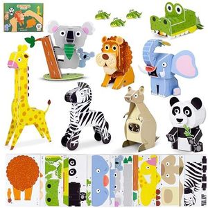 3D Puzzels voor Kinderen Jungle Pack 8 - BONNYCO | 3D Puzzel Dieren, Educatief Speelgoed voor Kinderen, Jongens en Meisjes Verjaardagscadeaus Geschenken voor Jongens Speelgoed | Kinderactiviteit Kerst