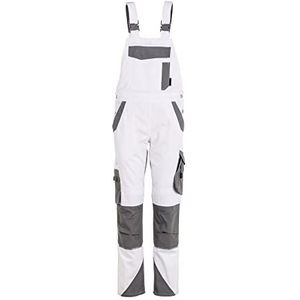 Planam Norit Tuinbroek voor dames, vele kleuren, alle maten, wit/zink., 38