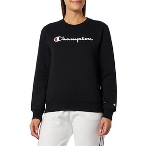 Champion Legacy American Classics W-Light Powerblend Fleece Crewneck Sweatshirt voor dames, Zwart, L