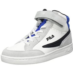 FILA Crew Velcro mid Kids Sneakers, Gray Violet Lapis Blue, 28 EU