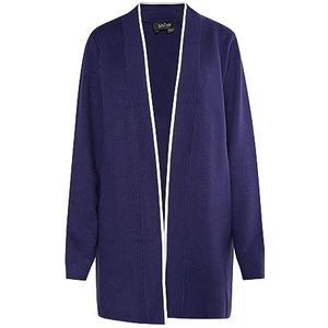 caissa Open gebreide cardigan voor dames, marinewit., M/L