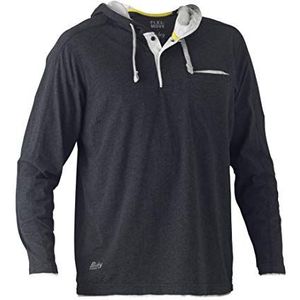 Bisley Workwear UKBK6220_BCCG T Flex & Move katoenen overhemd hoodie met lange mouwen - Charcoal Marle, L
