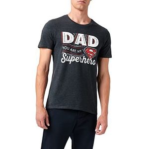 Superman Heren T-shirt, antraciet gemêleerd, XL