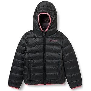 Champion Legacy Legacy Outdoor K - Light WR jas met capuchon, zwart/roze, 3-4 jaar kinderen FW23, Nero/Rosa