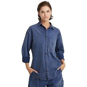 relaxed shirt ls wmn, blauw (Faded Ciel Blue Gd D24344-d295-g335), XS