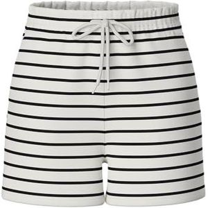 PIECES Pcchilli Summer Hw Stripes Noos Shorts voor dames, Cloud Dancer/Stripes: zwart, S